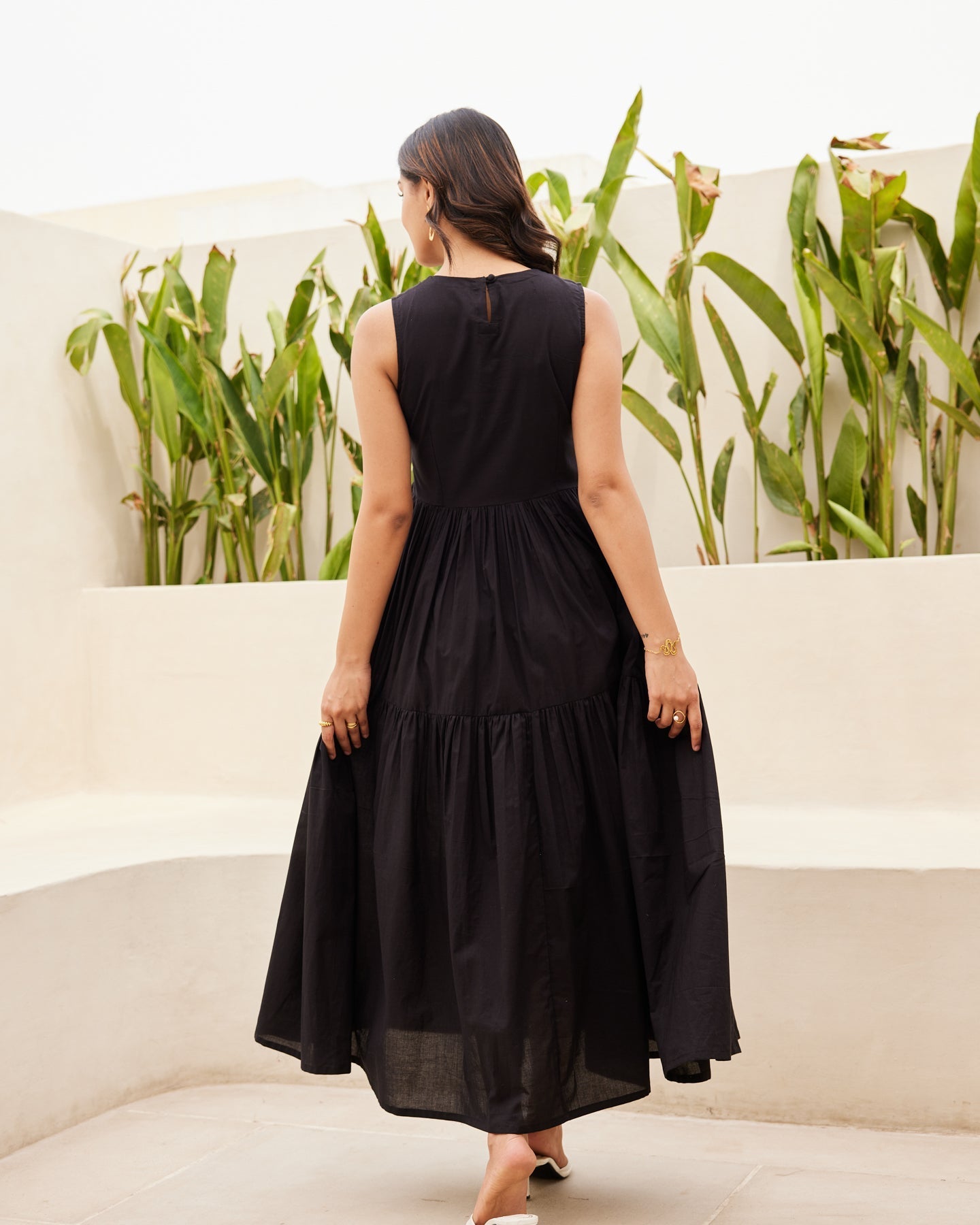 Black Tiered Maxi Dress