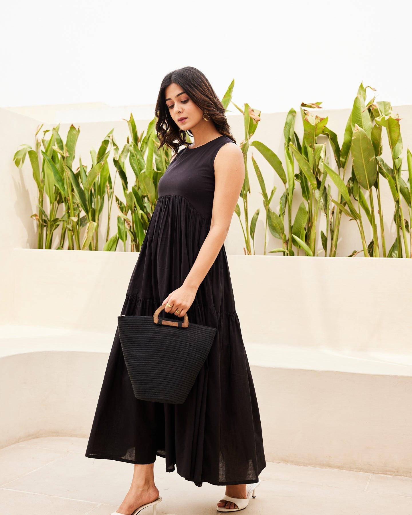 Black Tiered Maxi Dress