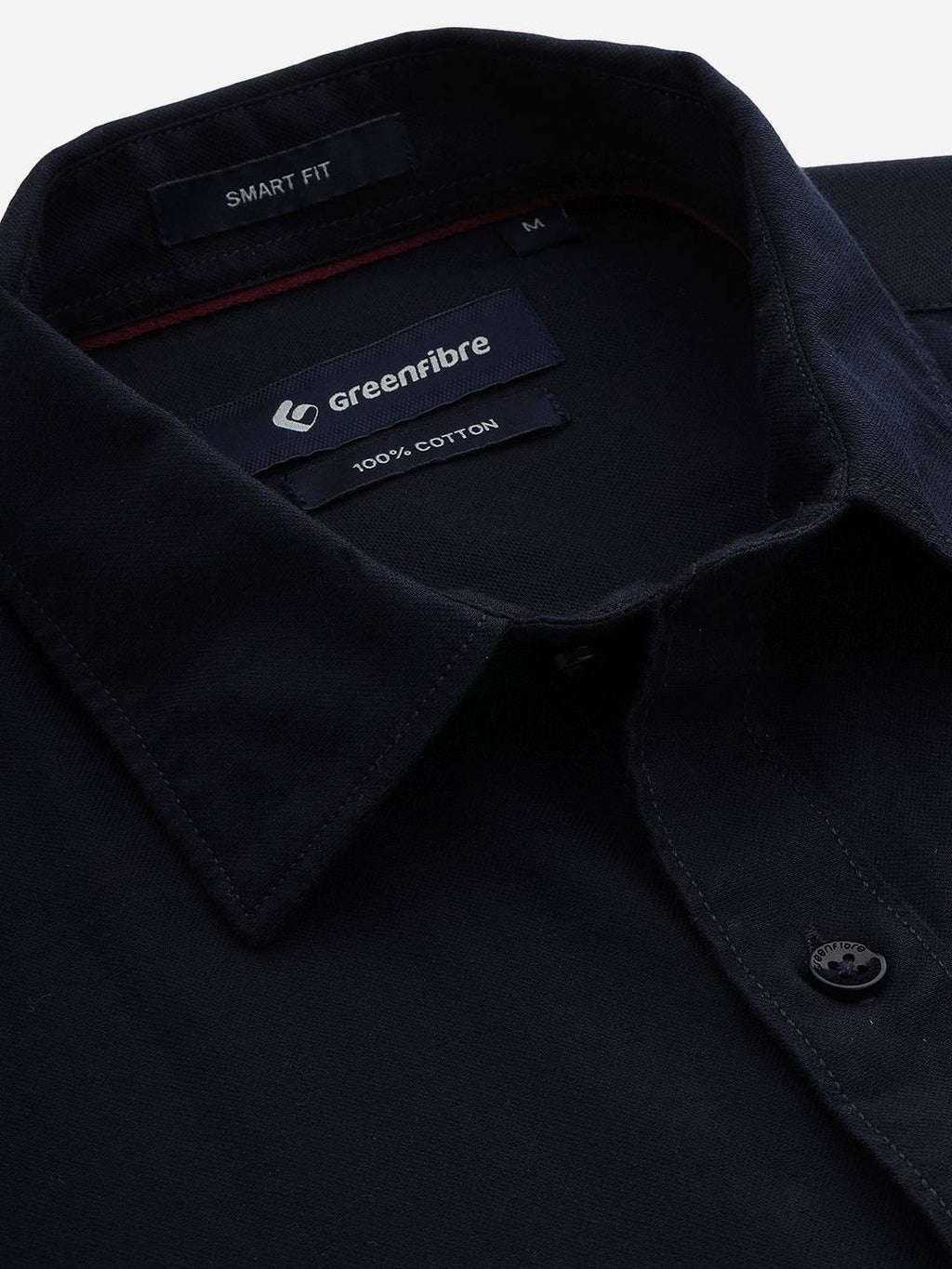 Navy Blue Solid Smart Fit Semi Casual Shirt | Pehervi