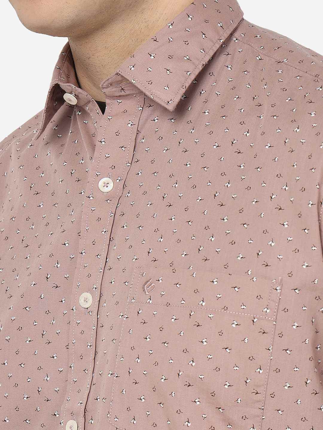 Rose Cloud Printed Smart Fit Semi Casual Shirt | Pehervi