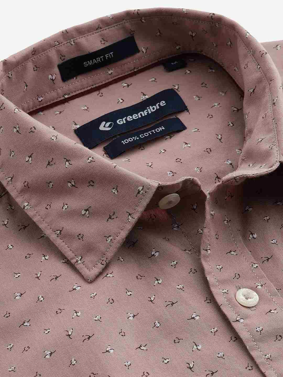 Rose Cloud Printed Smart Fit Semi Casual Shirt | Pehervi