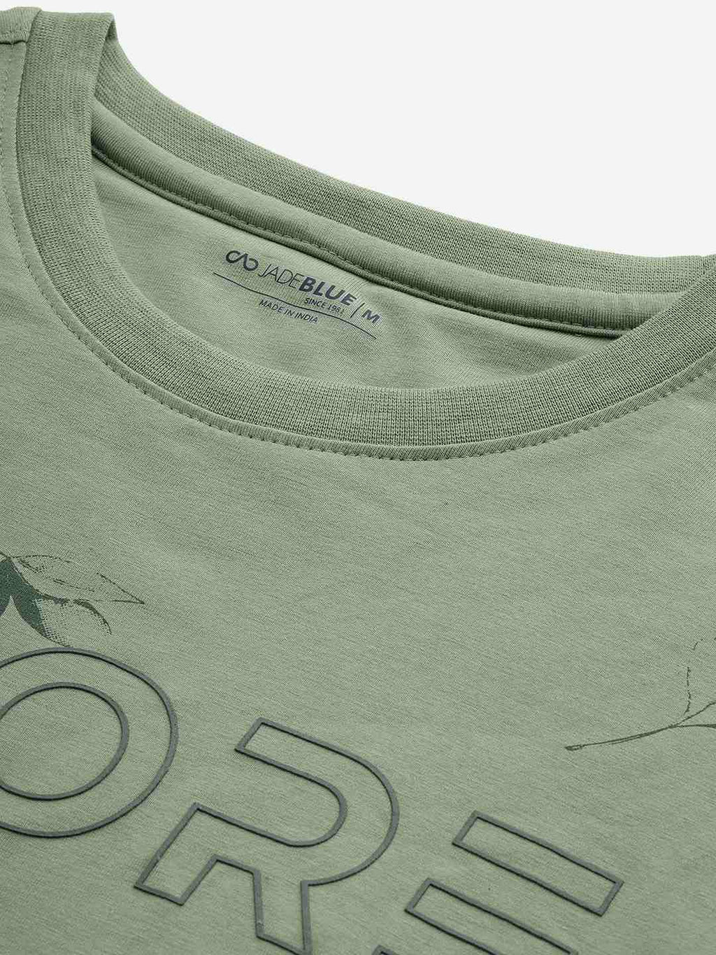 Aspen Green Printed Slim Fit T-Shirt | pehervi
