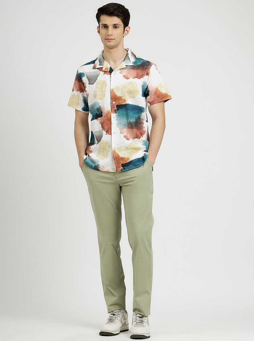 Multi Printed Slim Fit Casual Shirt | pehervi