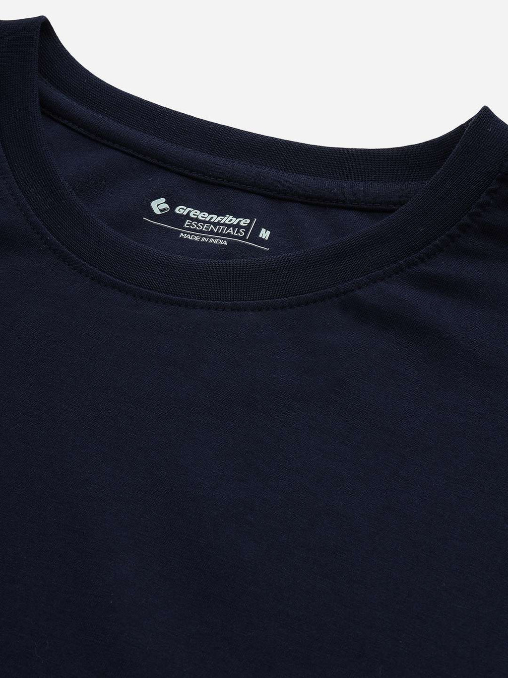 Navy Blue Solid Slim Fit T-Shirt | pehervi