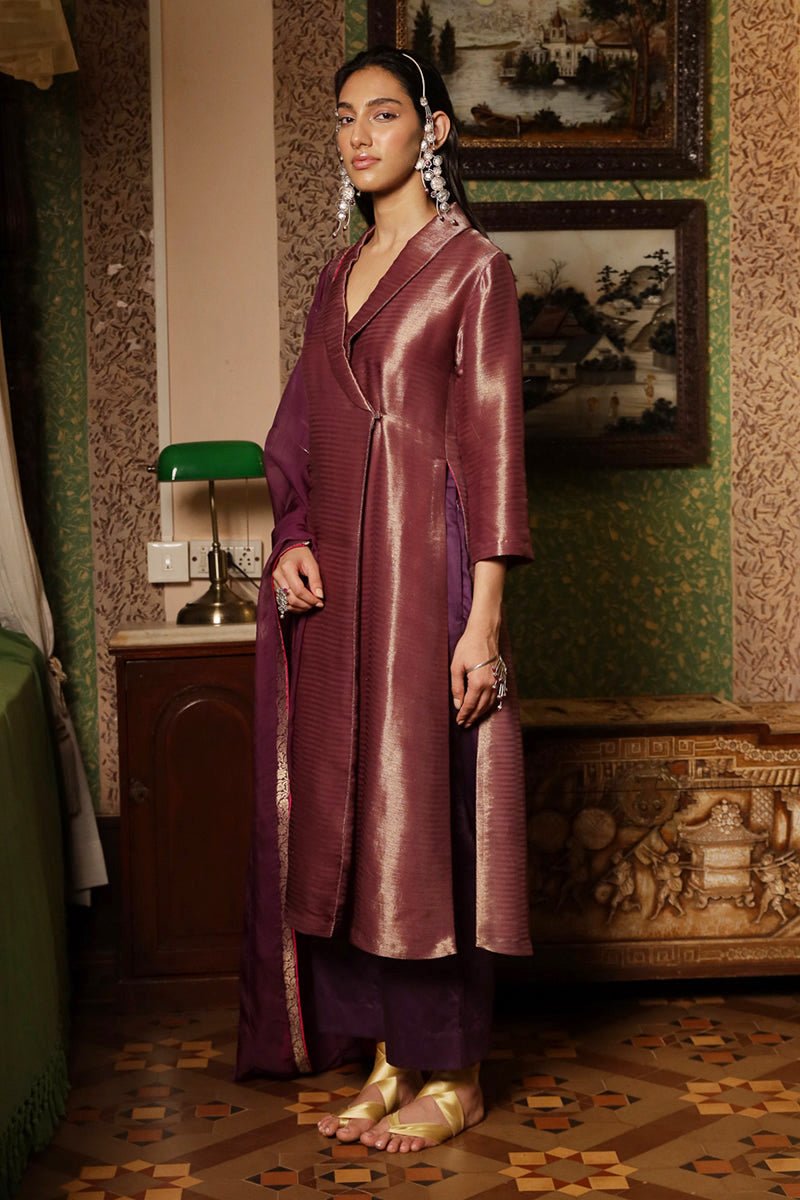 Imperial Purple Woven Salwar Suit