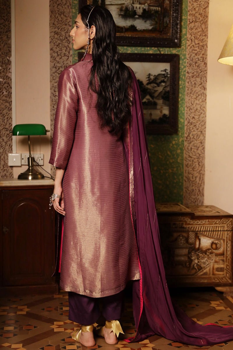 Imperial Purple Woven Salwar Suit