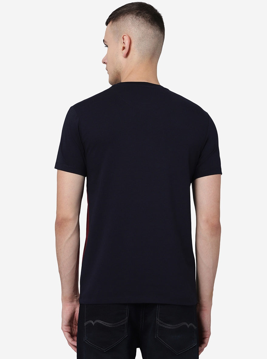Multicolour Solid Slim Fit T-Shirt | pehervi