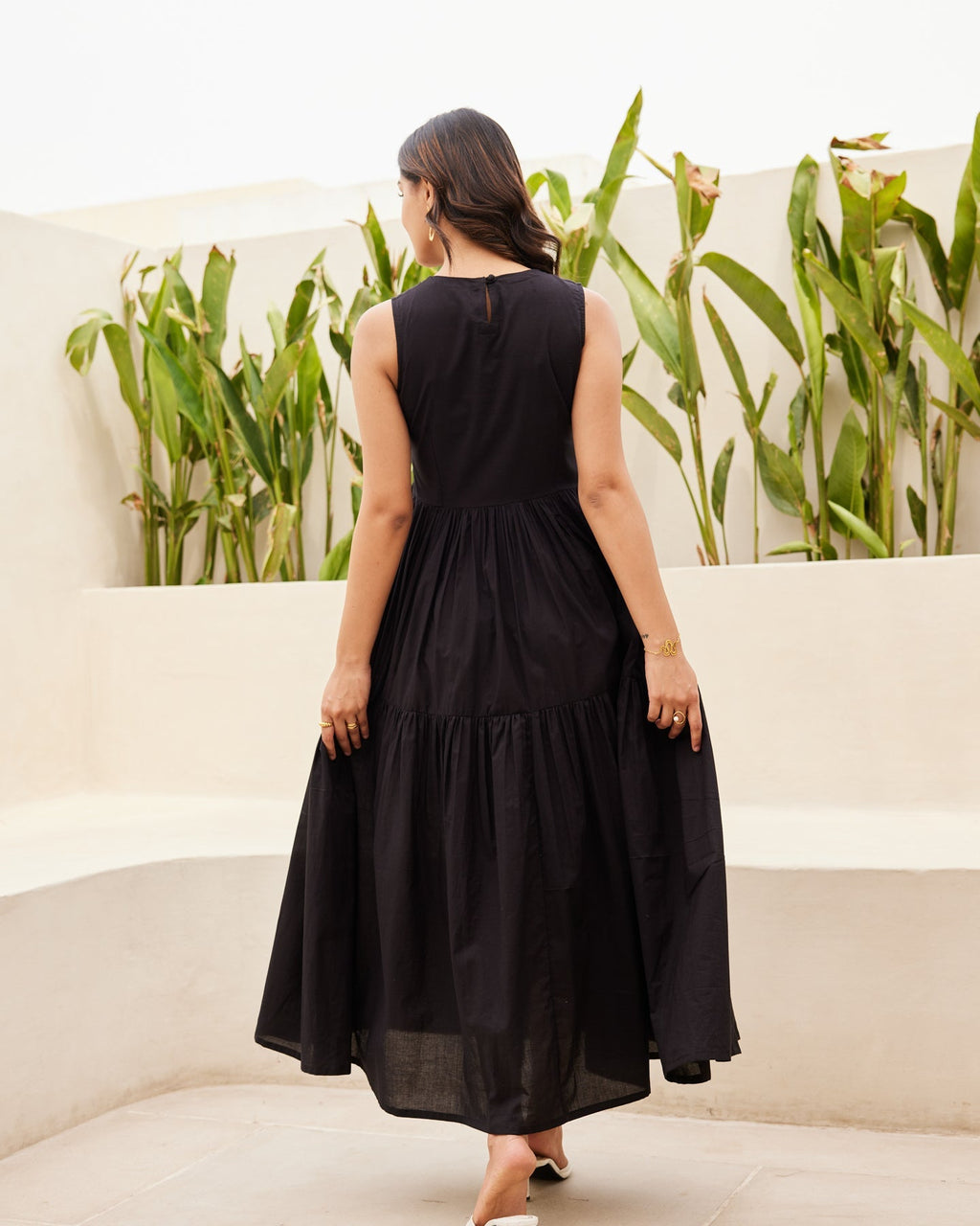 Black Tiered Maxi Dress
