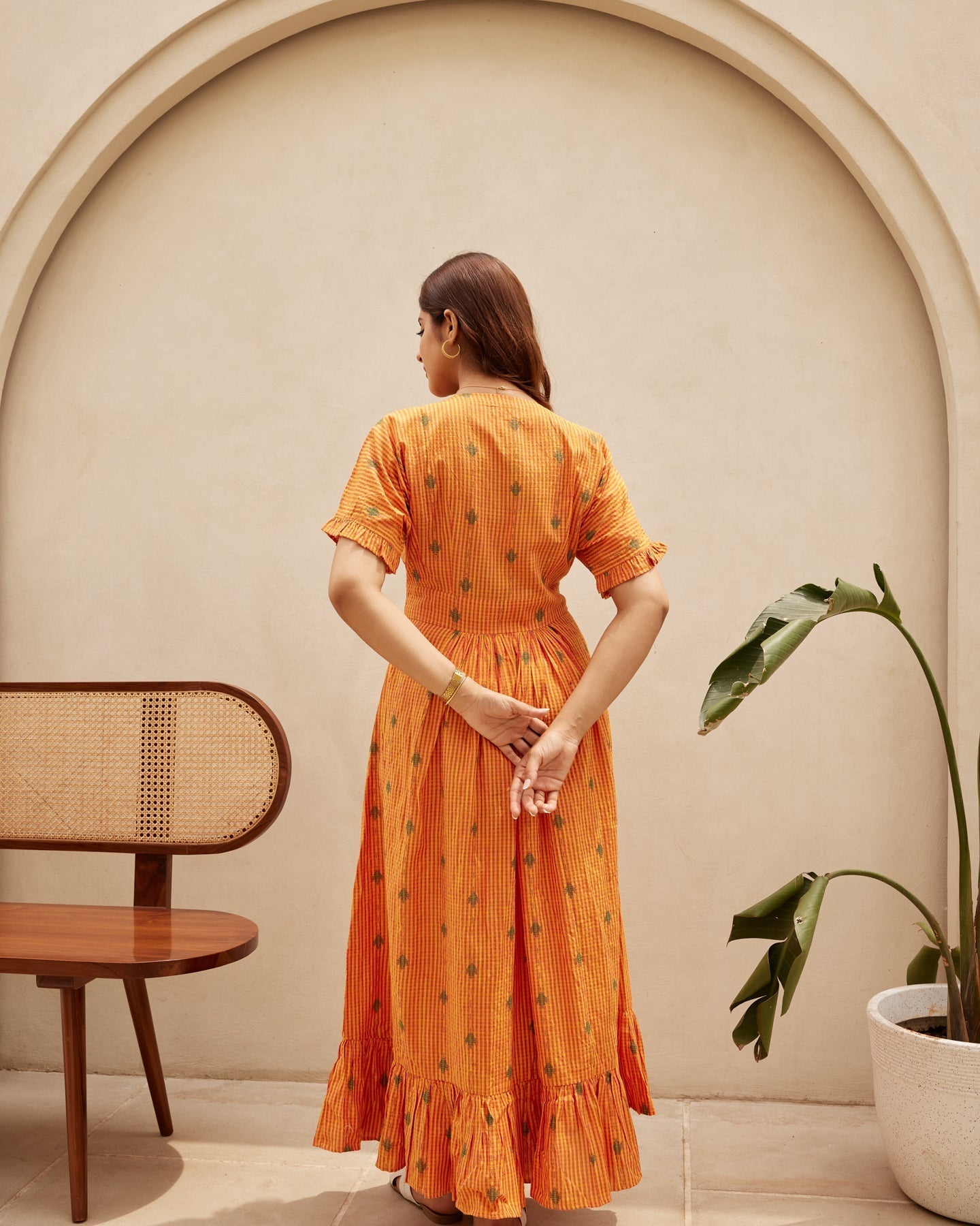 Tangerine Striped Dress