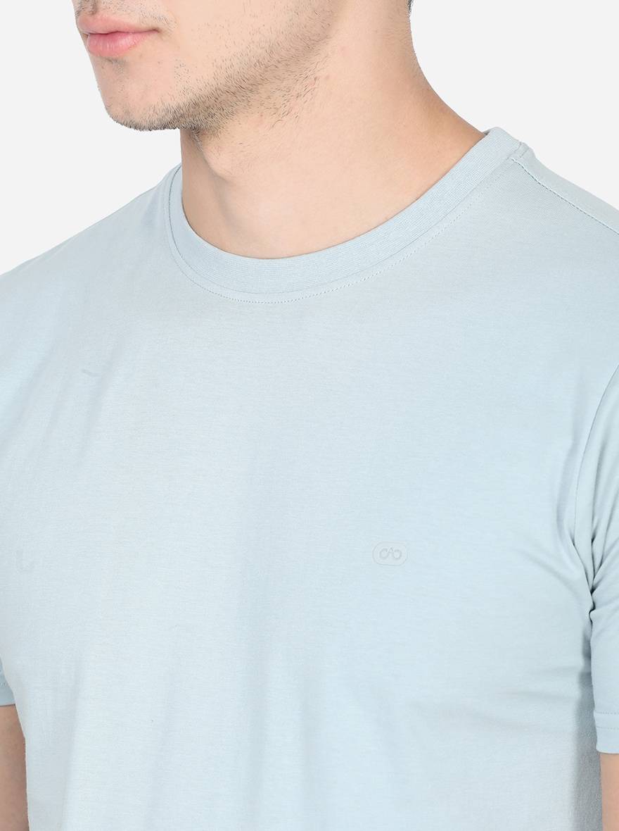 Could Blue Solid Slim Fit T-Shirt | pehervi