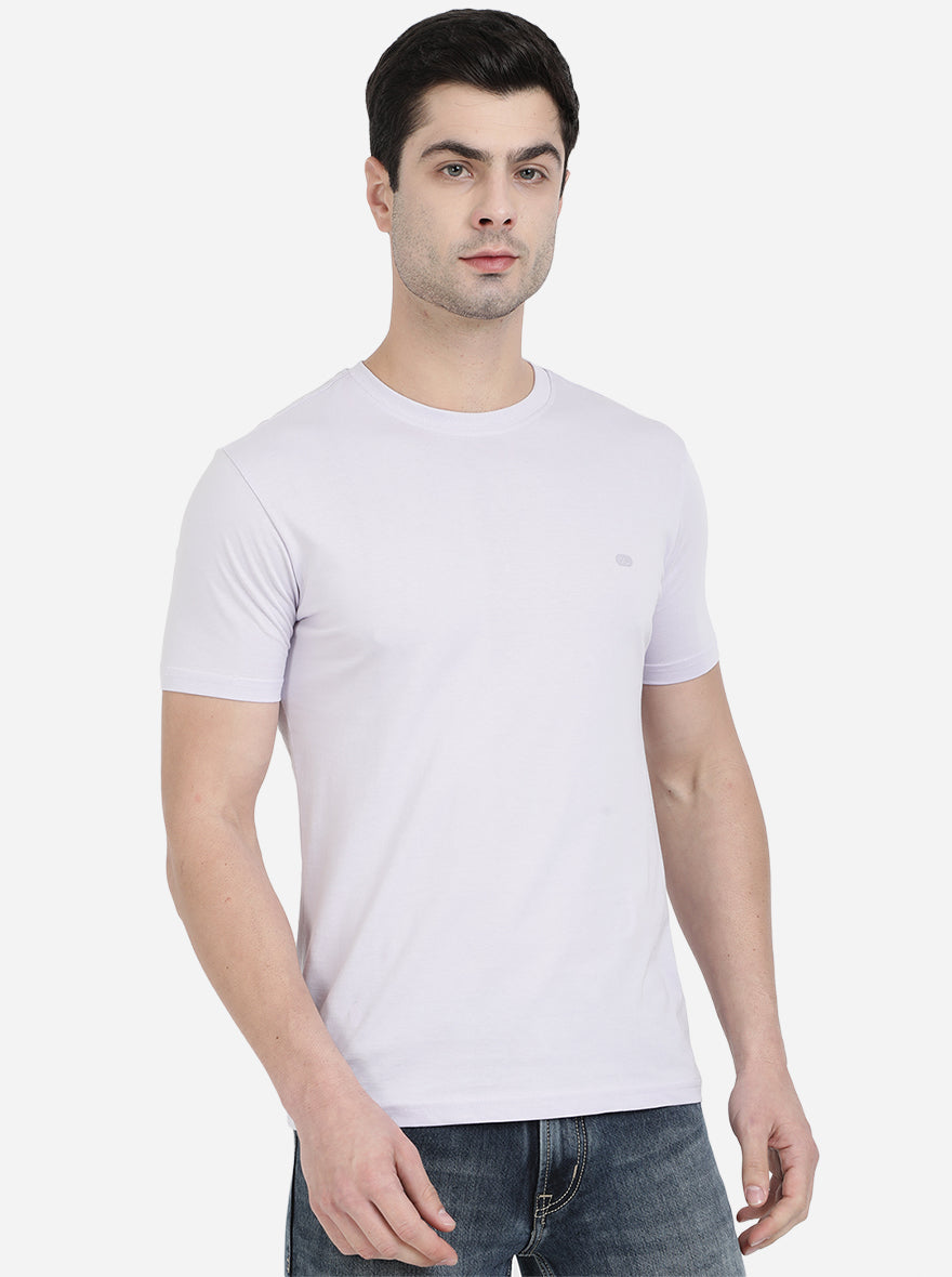 Cool Grey Solid Slim Fit T-Shirt | pehervi